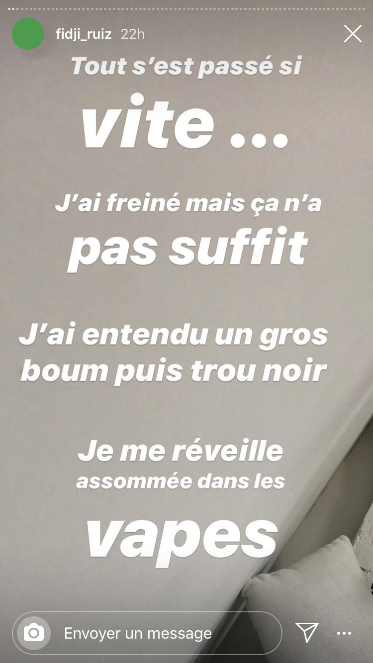 Fidji Ruiz (LBDC2) revient pour la première fois sur son accident de voiture