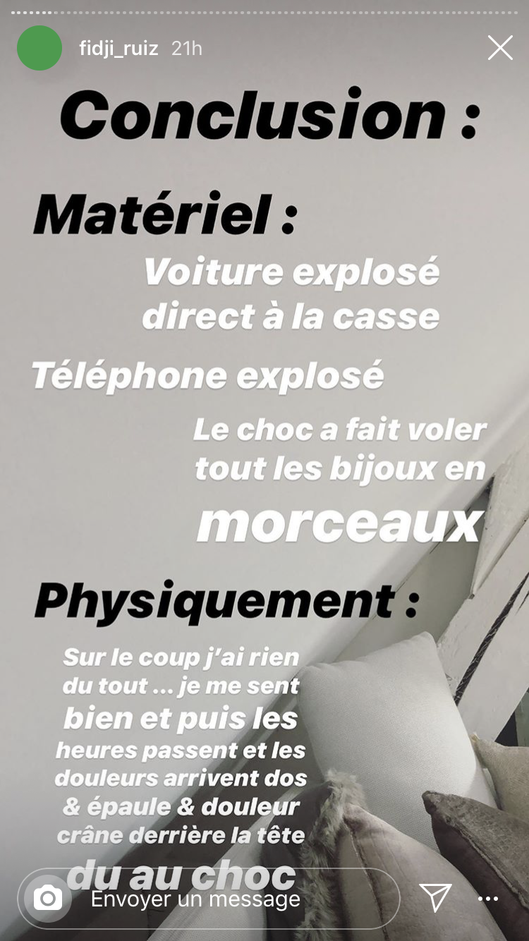 Fidji Ruiz (LBDC2) revient pour la première fois sur son accident de voiture