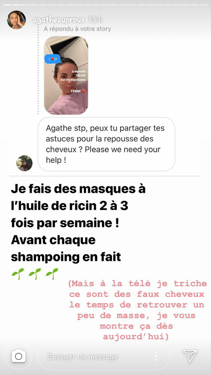 Agathe Auproux guérie du cancer : Elle dévoile son secret pour de beaux cheveux