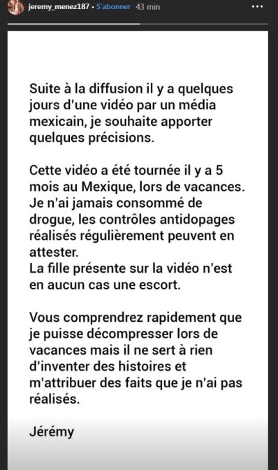 Jérémy Ménez : L'ex d'Emilie Nef Naf s'explique après la diffusion de sa vidéo compromettante