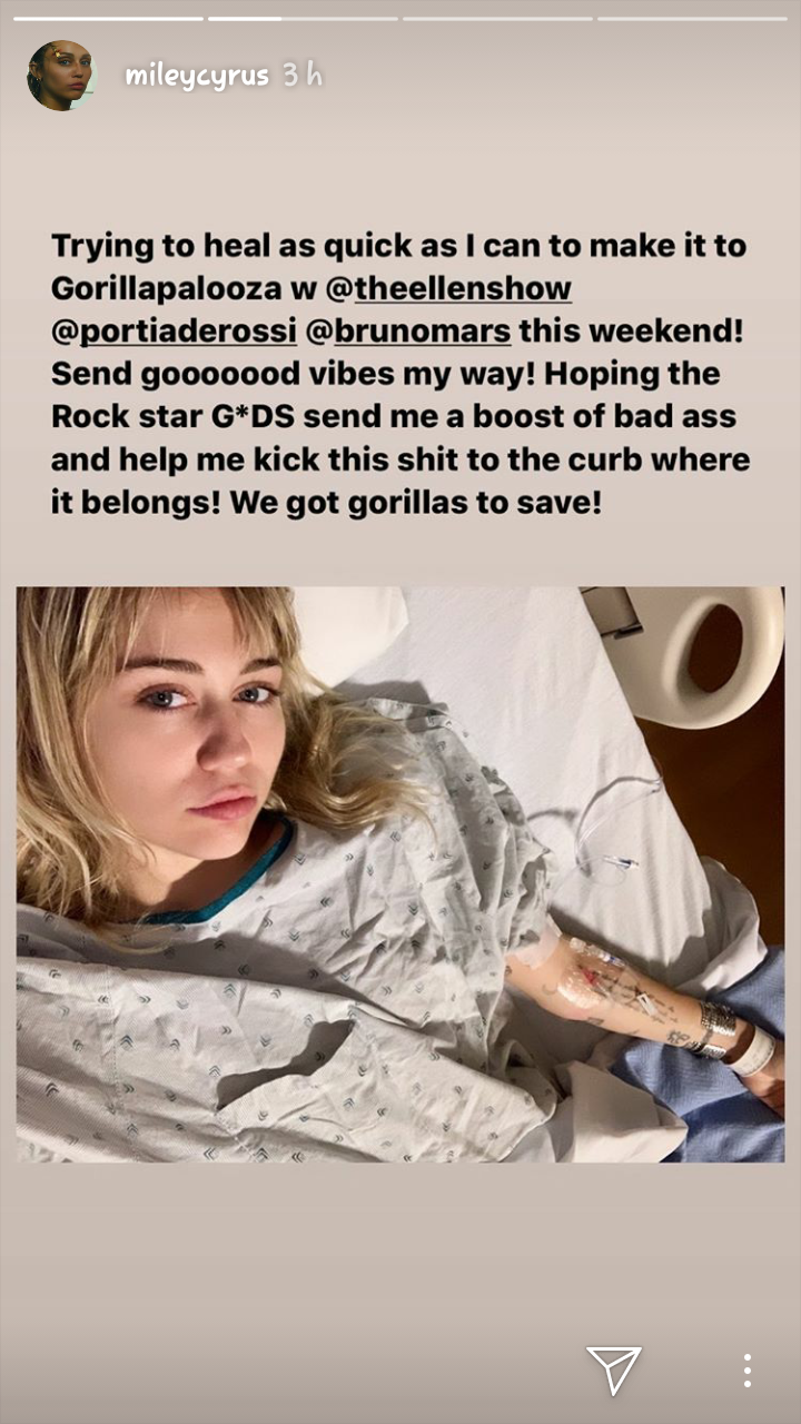 Miley Cyrus : La chanteuse a été hospitalisée