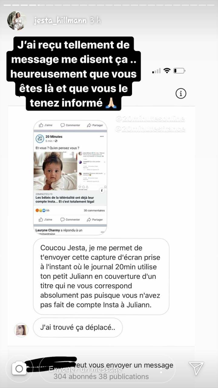 Jesta Hillmann en colère, elle pousse un coup de gueule contre un site d'information