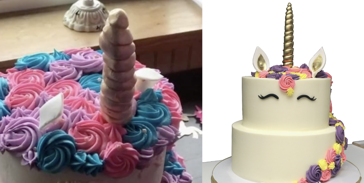 Une maman commande un gâteau en forme de licorne, le résultat est très gênant