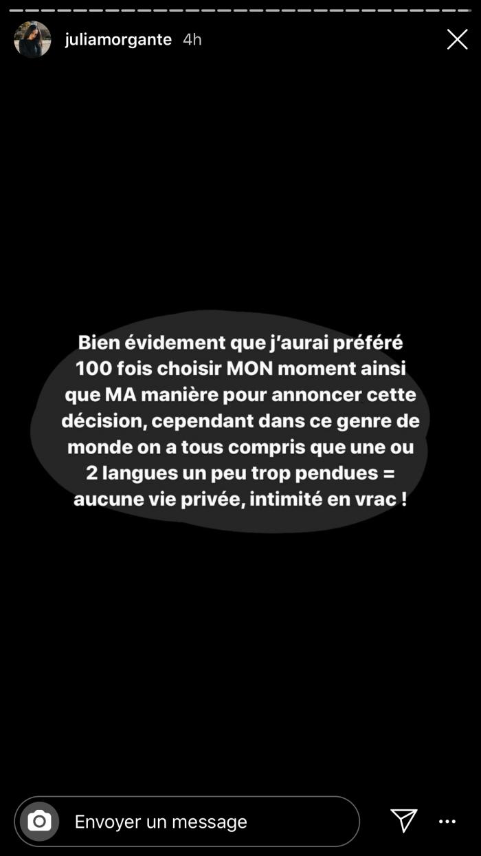 Julia Morgante séparée de Bastien Muñez : elle sort du silence et pousse un coup de gueule