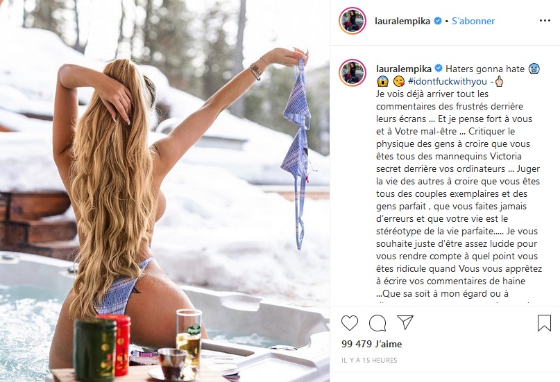 Laura Lempika clashe ses haters avec une photo osée !