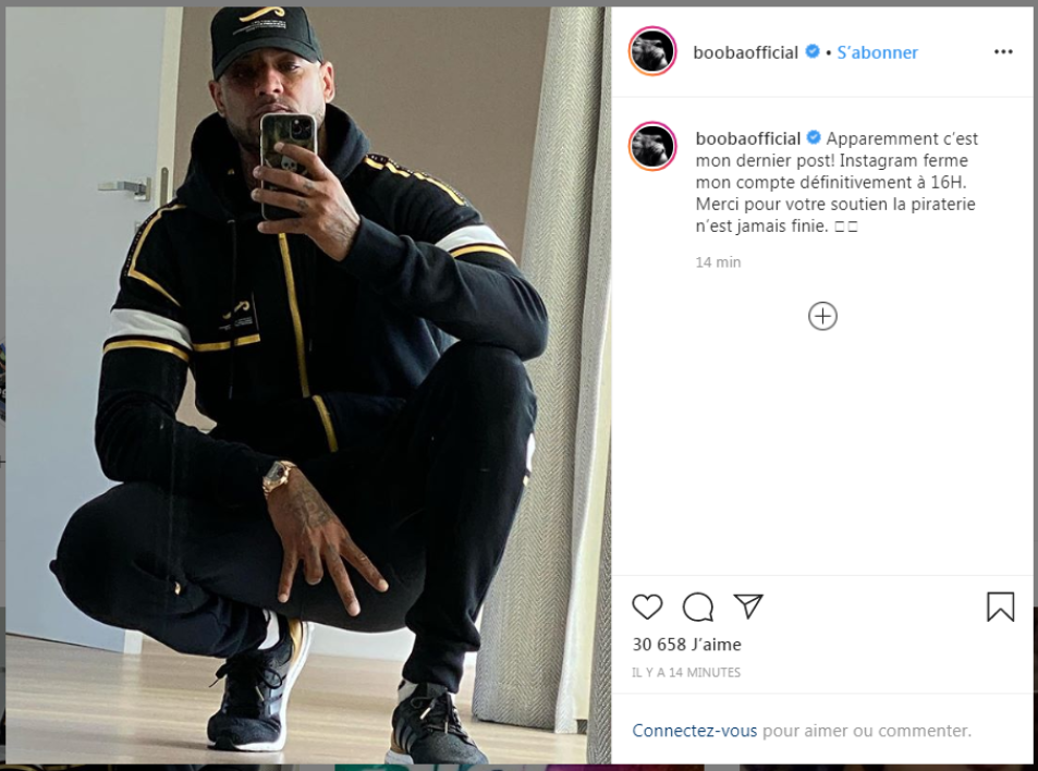 Booba : Pourquoi son compte Instagram a été supprimé