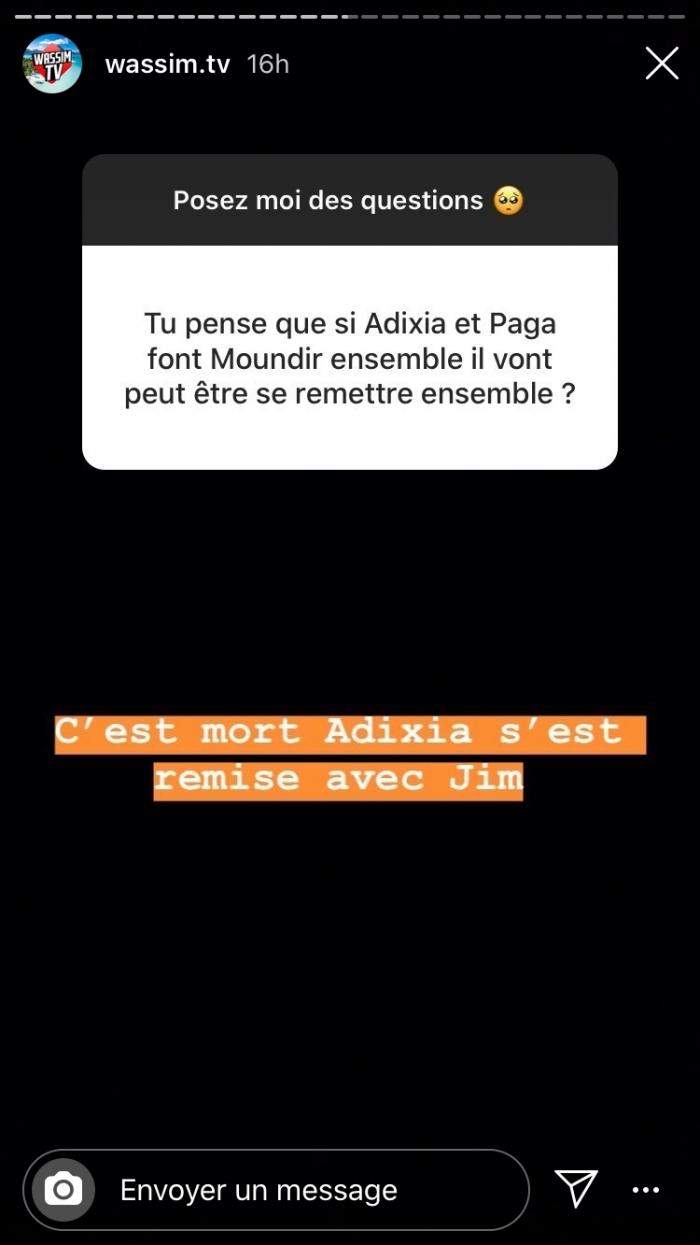 Adixia de nouveau en couple avec son ex, Jim ?