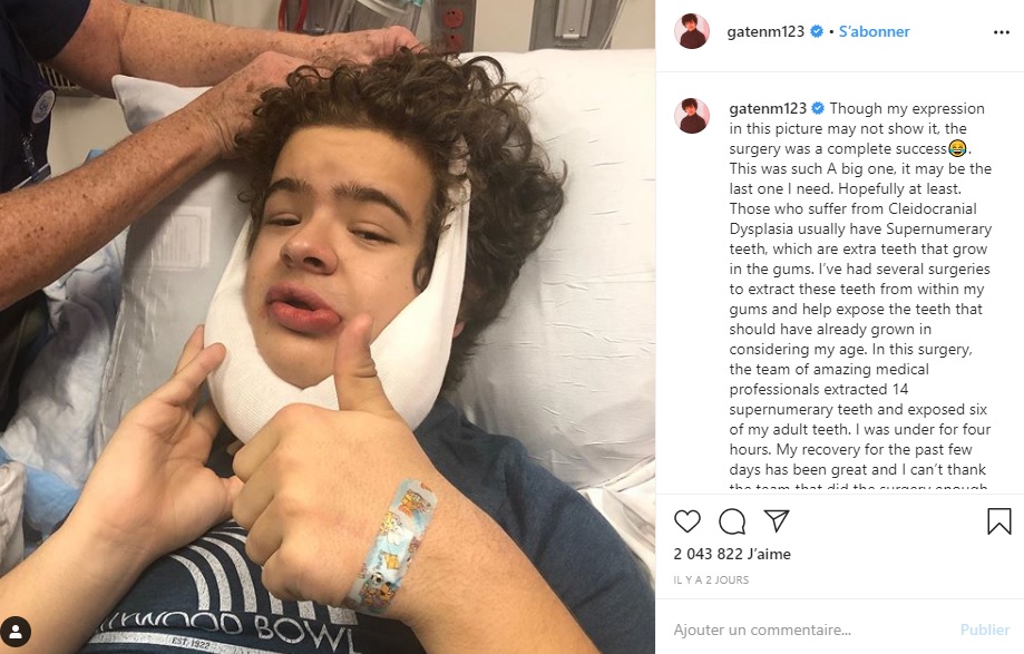 Gaten Matarazzo (Stranger Things) donne de ses nouvelles après sa 4ème opération