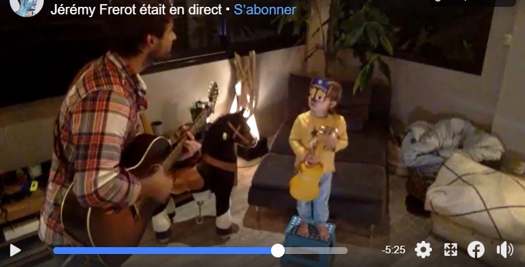  Jérémy Frérot en concert avec son fils Lou @Facebook