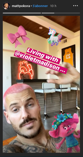 Matt Pokora : Quand sa belle-fille Violet... s'occupe de ses cheveux !