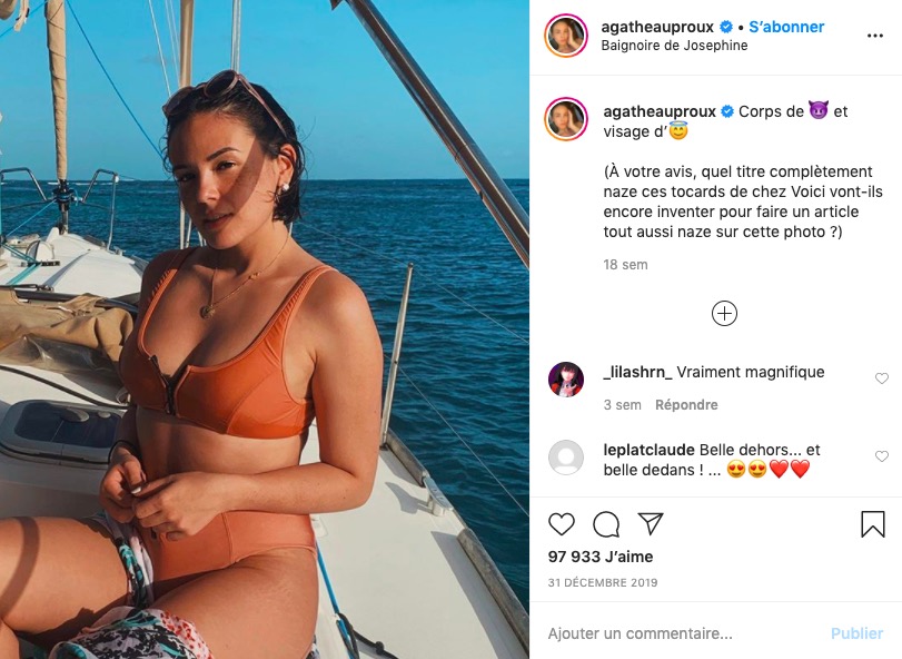 Agathe Auproux : Top 5 de ses photos en maillot de bain qui rendent ses fans dingues !