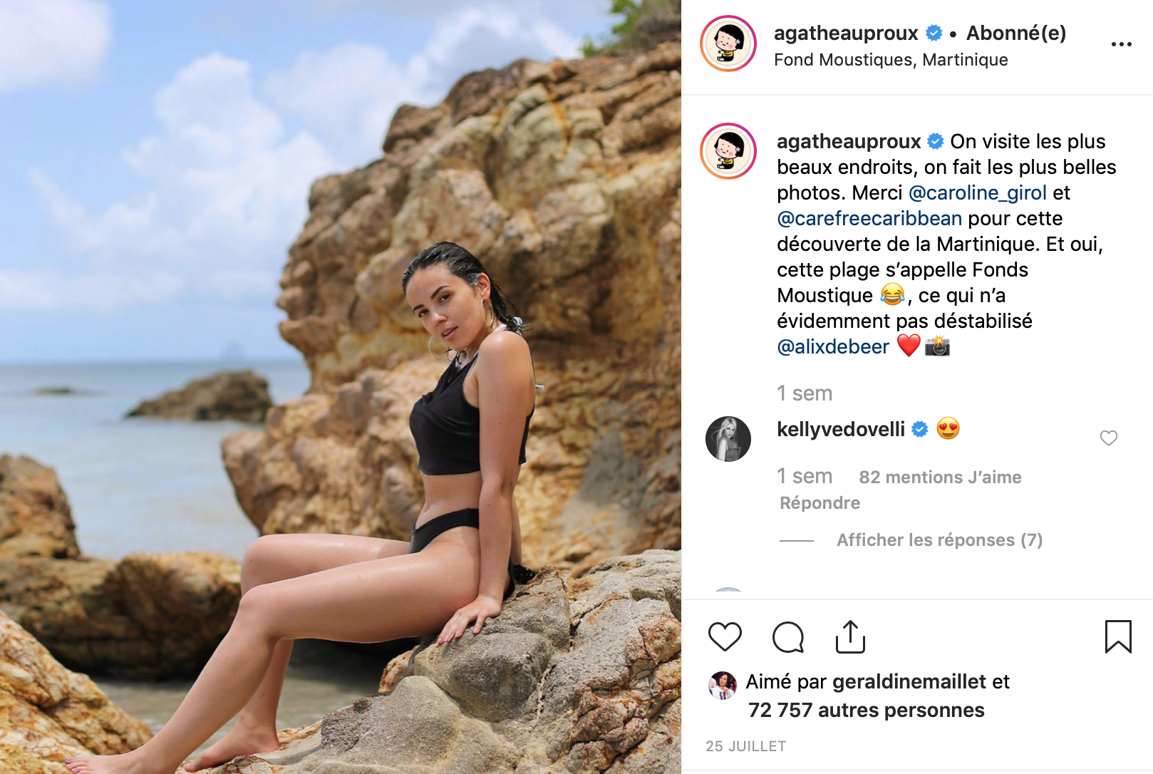 Agathe Auproux : Top 5 de ses photos en maillot de bain qui rendent ses fans dingues !