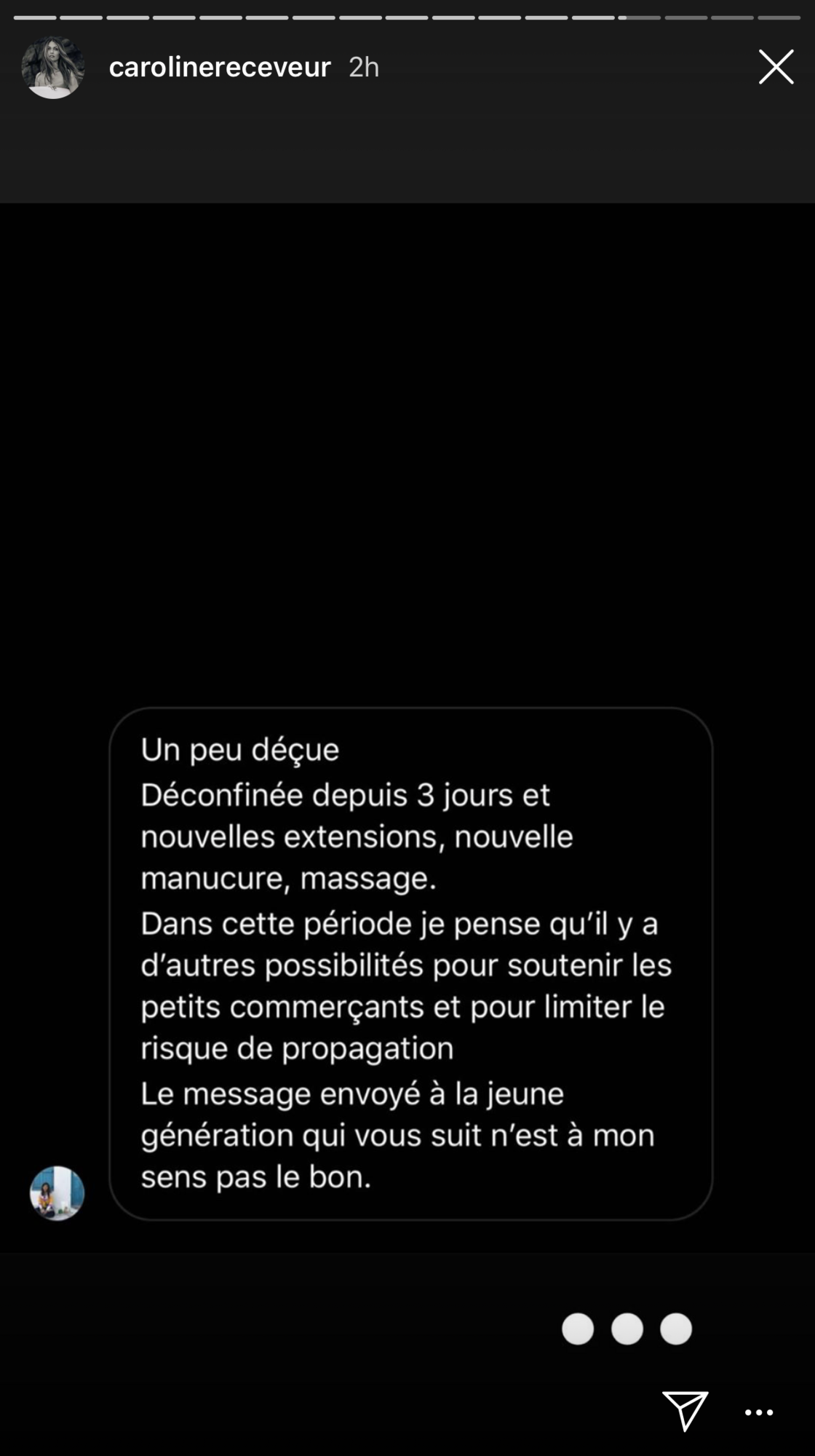 Déconfinement : Caroline Receveur taclée sur la toile, elle réplique !