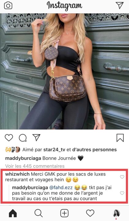 Maddy Burciaga séparée de GMK ? Elle recadre sèchement un internaute