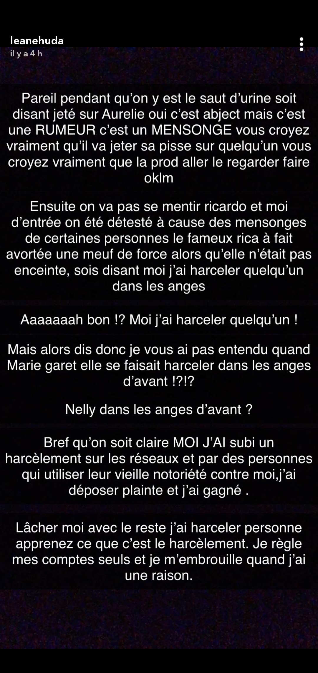 Une internaute tacle Ricardo Pinto, Nehuda s'emporte et se dit victime de harcèlement !