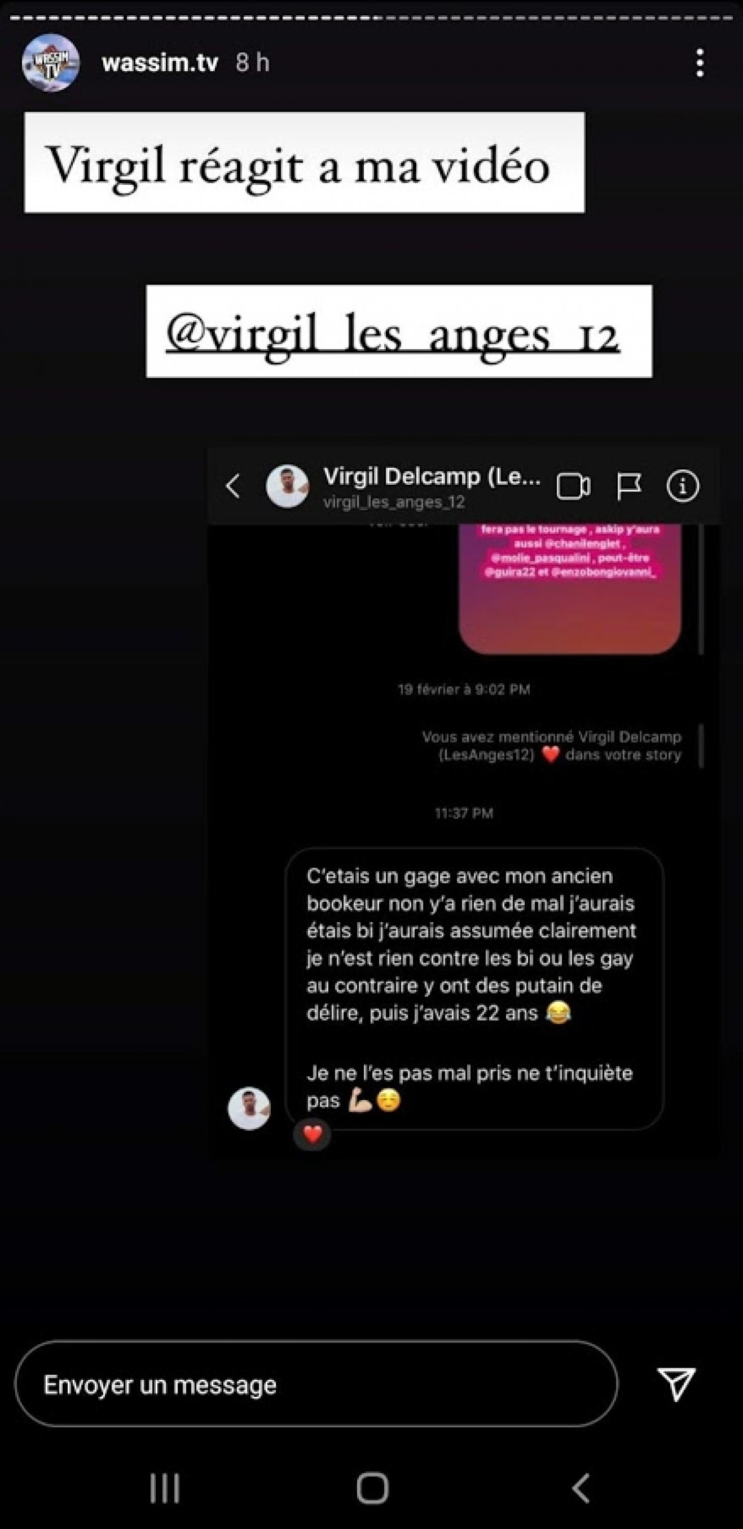 Virgil (Les Anges 12) en couple avec un homme ? Cette vidéo qui intrigue