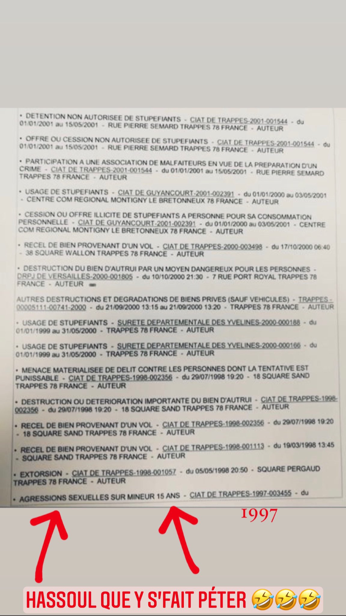 Booba clashe La Fouine en publiant son casier judiciaire, entre agressions sexuelles et terrorisme la liste est longue