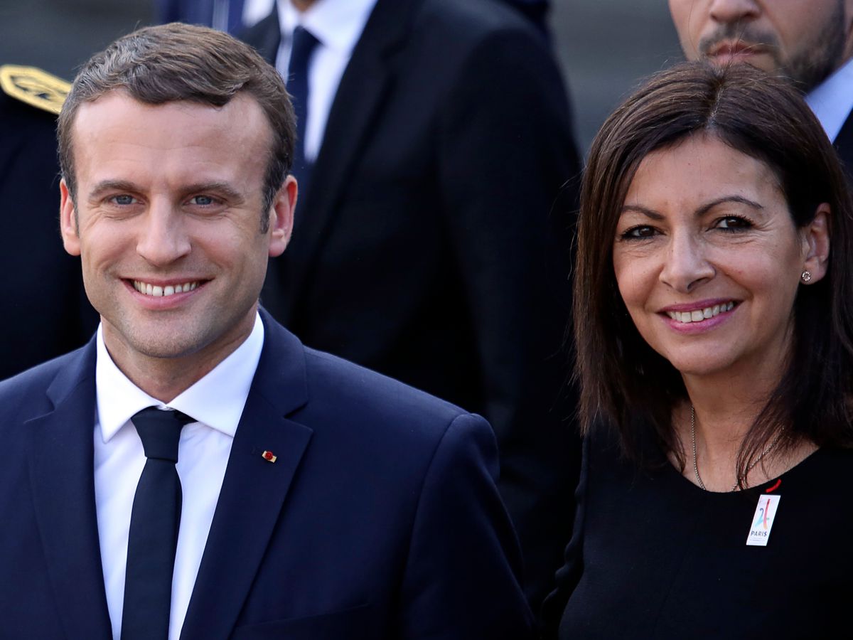  Emmanuel Macron et Anne Hidalgo lors de l'une rares apparitions communes @AFP