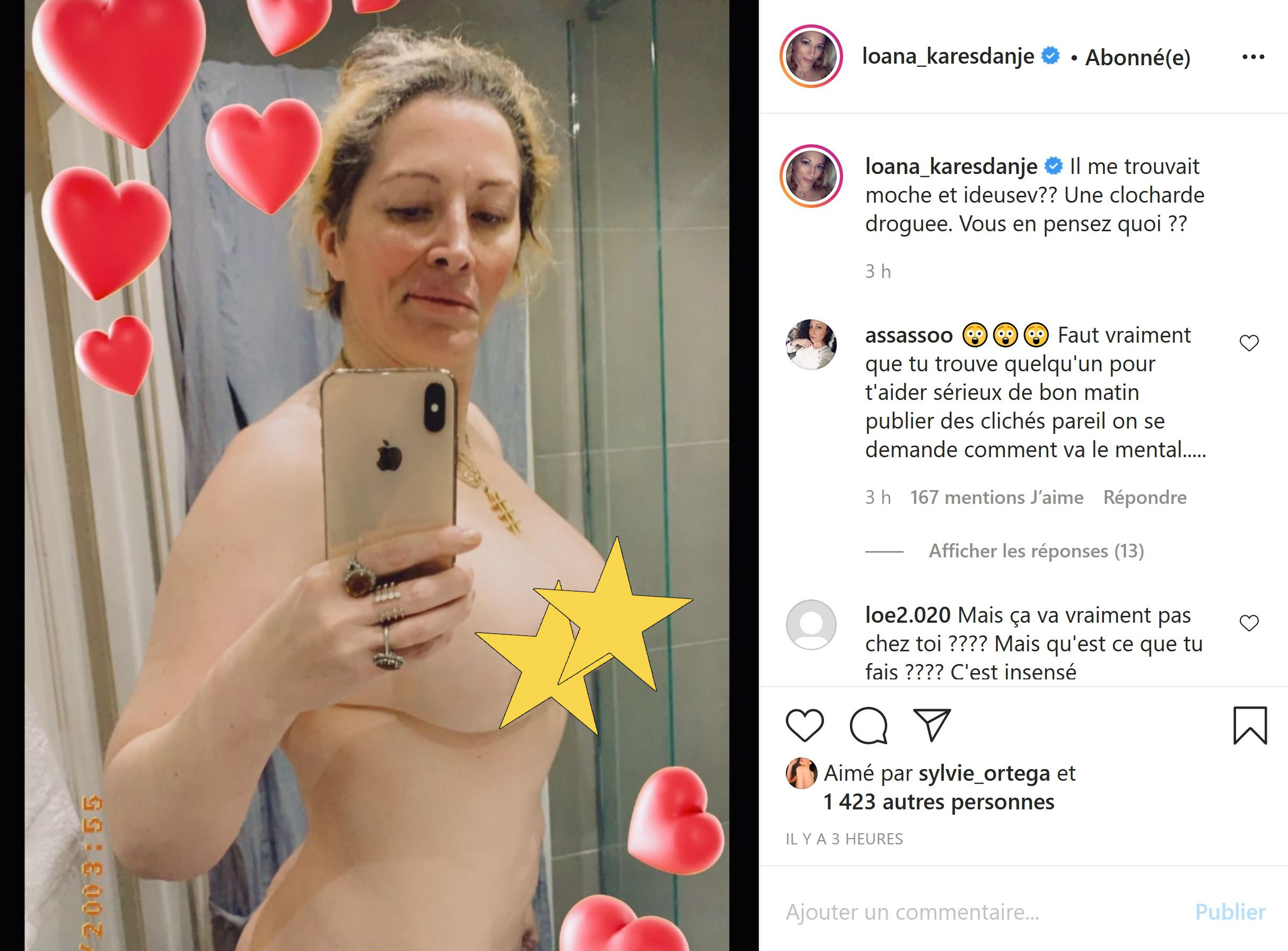 Loana en roue libre : Elle prend la pose nue et publie le cliché sur Instagram !