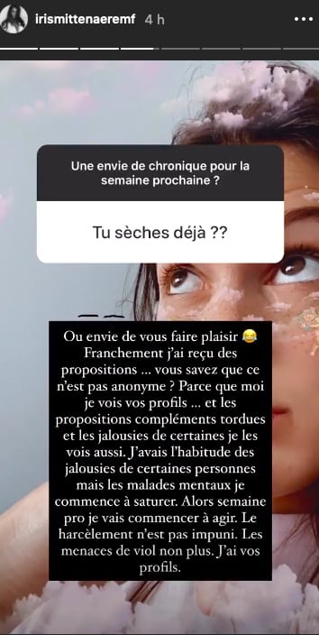 Iris Mittenaere menacée de viol : Elle ne compte pas rester les bras croisés !