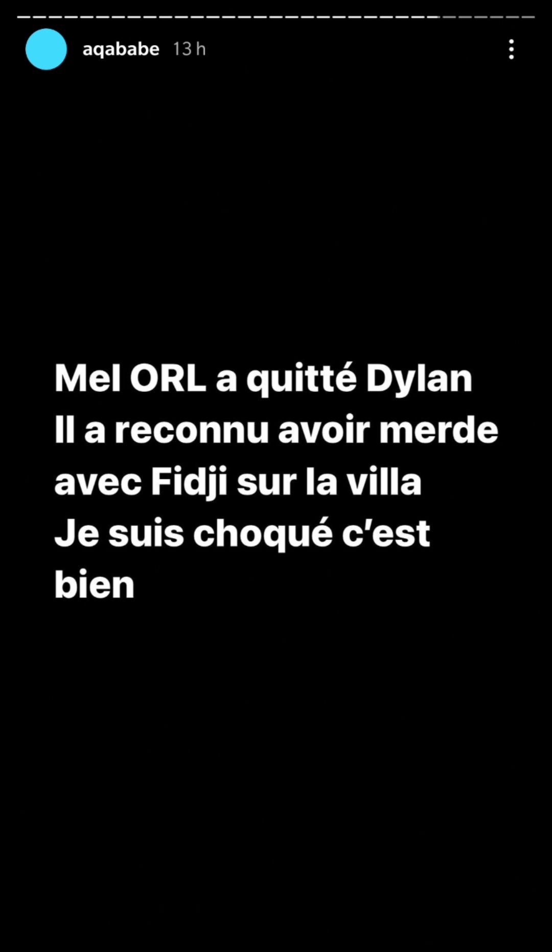 Dylan Thiry et Mélanie ORL (La Villa des Cœurs Brisés 6) séparés... à cause de Fidji ?