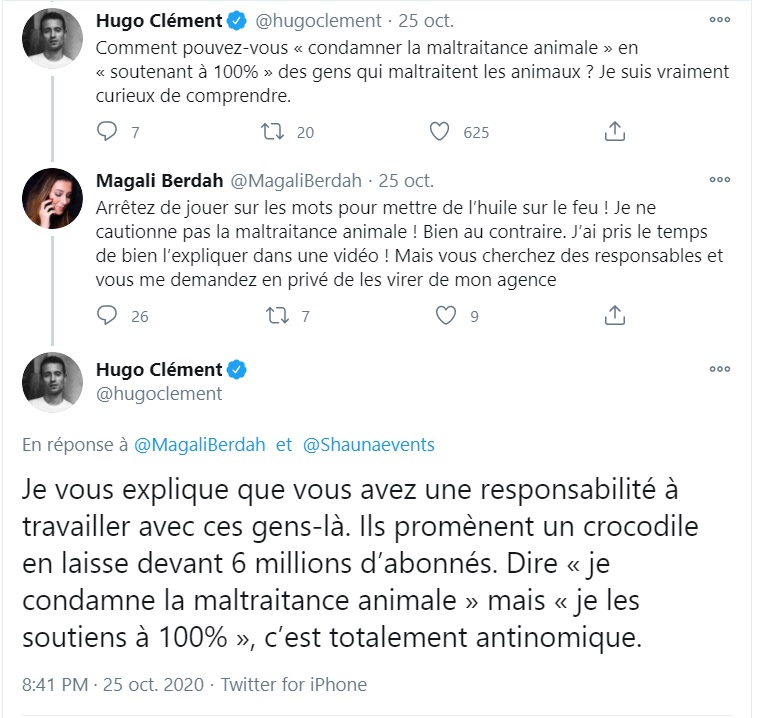 Hugo Clément : Après son coup de gueule contre Manon et Julien Tanti, Magali Berdah lui envoie une mise en demeure !