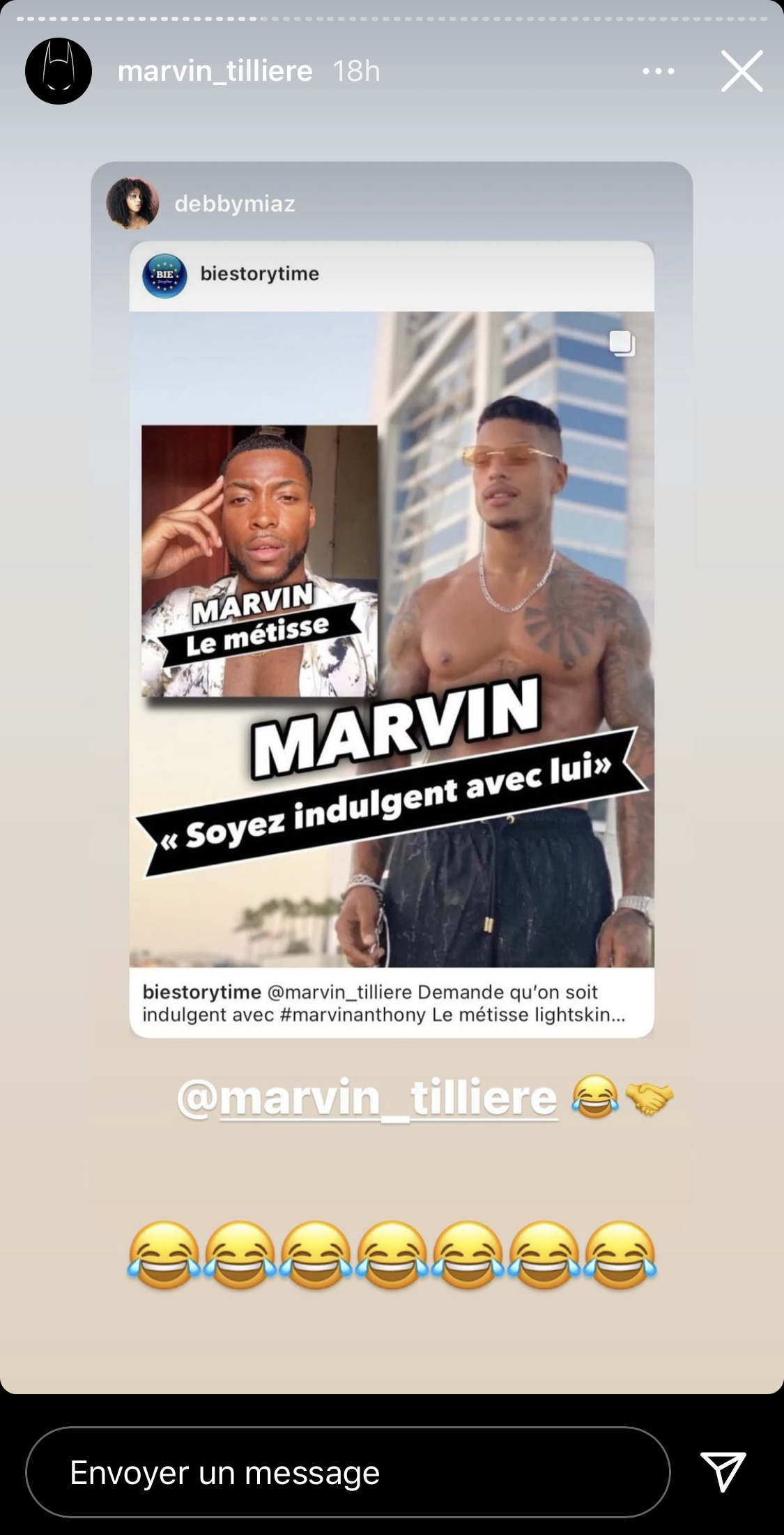 Marvin (LPDLA8) en guerre avec un candidat de télé-réalité ? Il balance