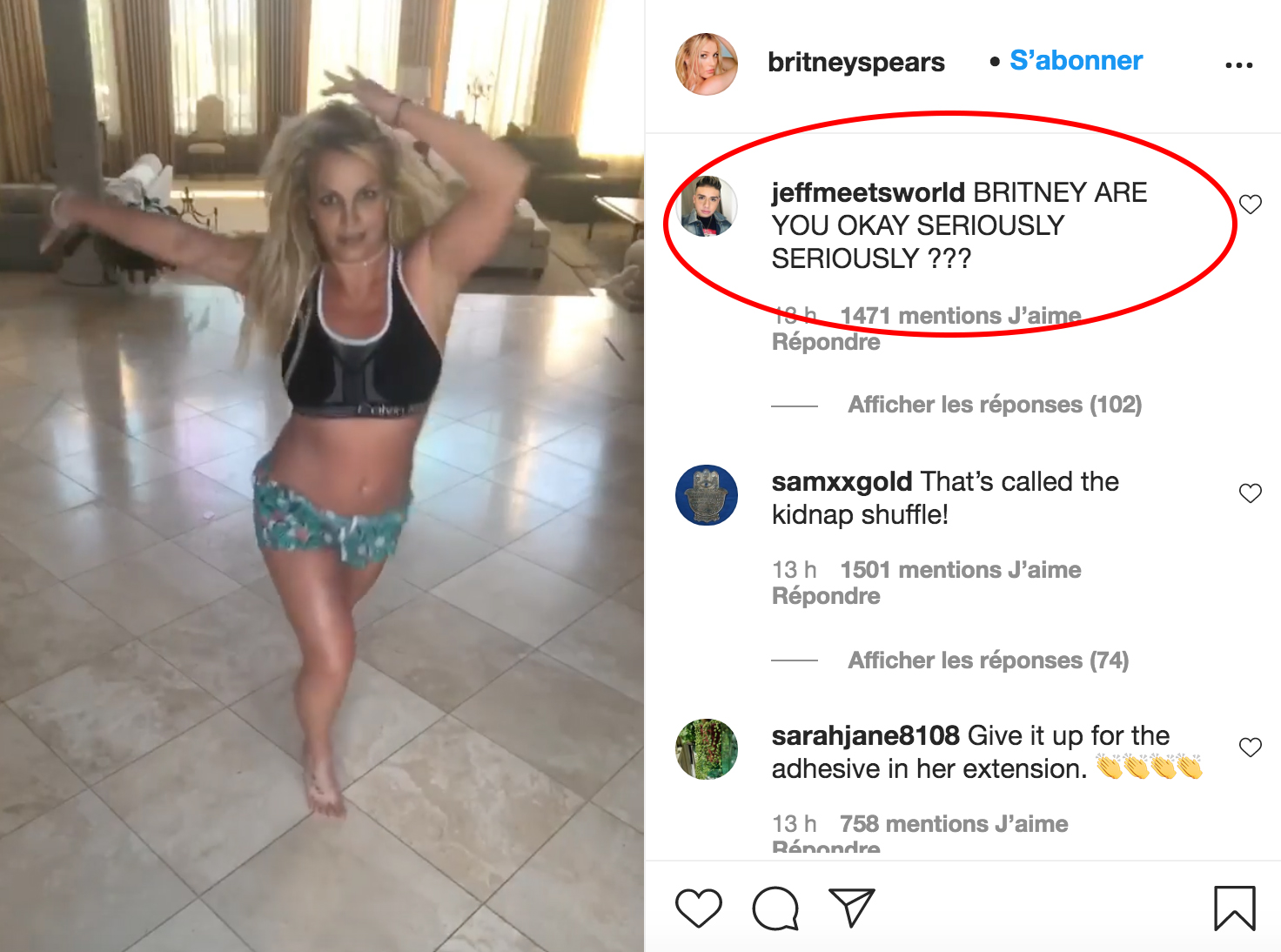 Britney Spears tente de rassurer ses fans... mais c'est encore raté !