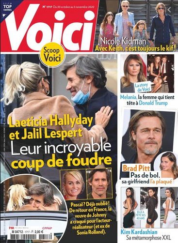  Laeticia Hallyday et Jalil Lespert en Une de @Voici