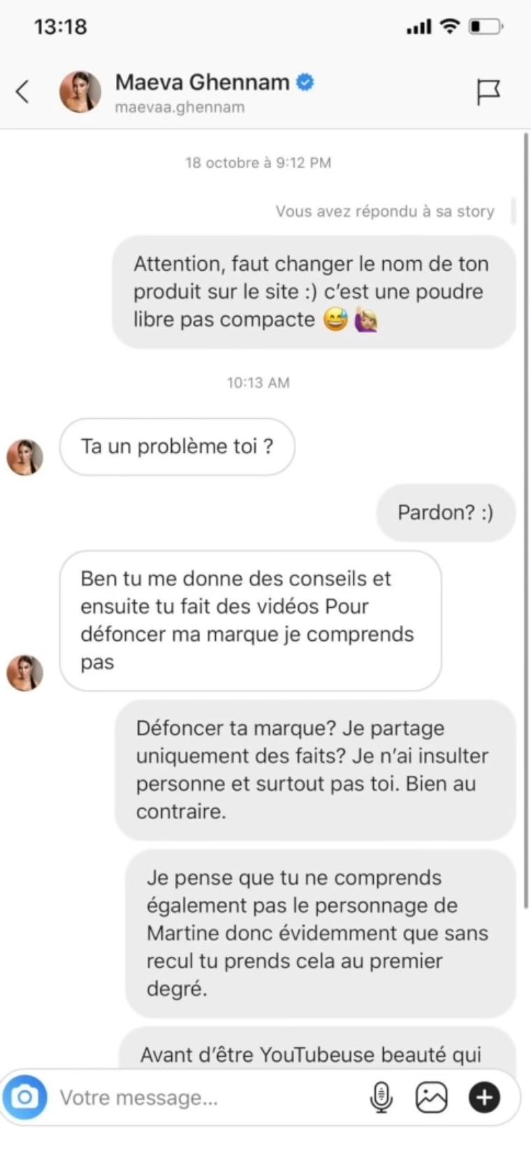 Maeva Ghennam au sujet de la vidéo de Gaëlle Garcia Diaz : "Elle a clairement défoncé ma marque"