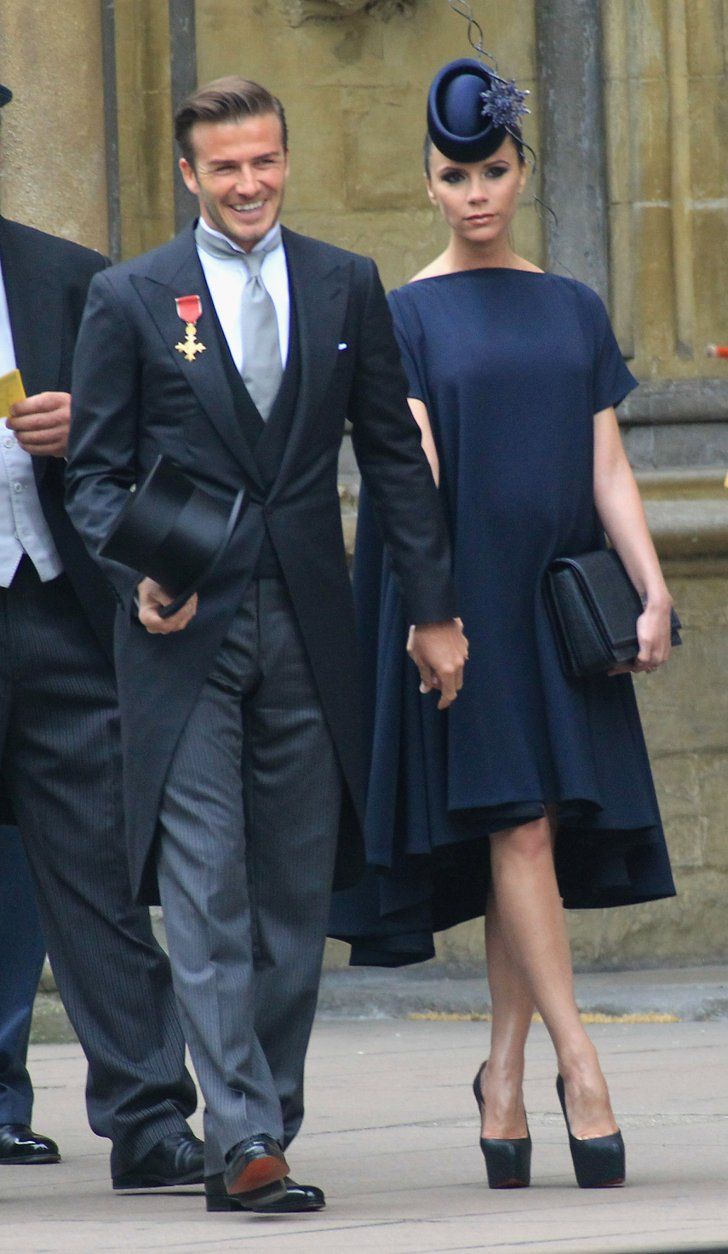  David et Victoria Beckham lors du mariage de William et Kate