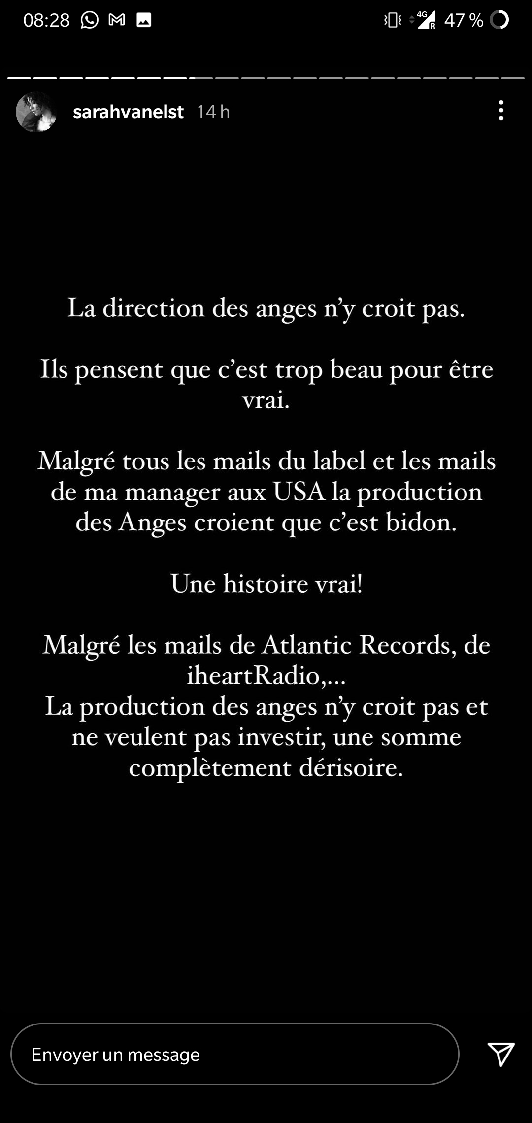 Blacklistée des Anges, cette candidate balance sur la production !