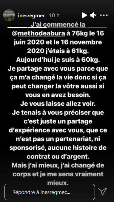 Inès Reg dévoile son impressionnante perte de poids : "J'ai changé de corps et je me sens vraiment mieux"