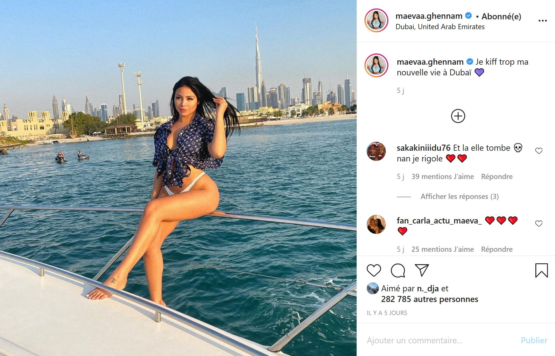 Maeva Ghennam : Son année 2020 en 10 photos Instagram