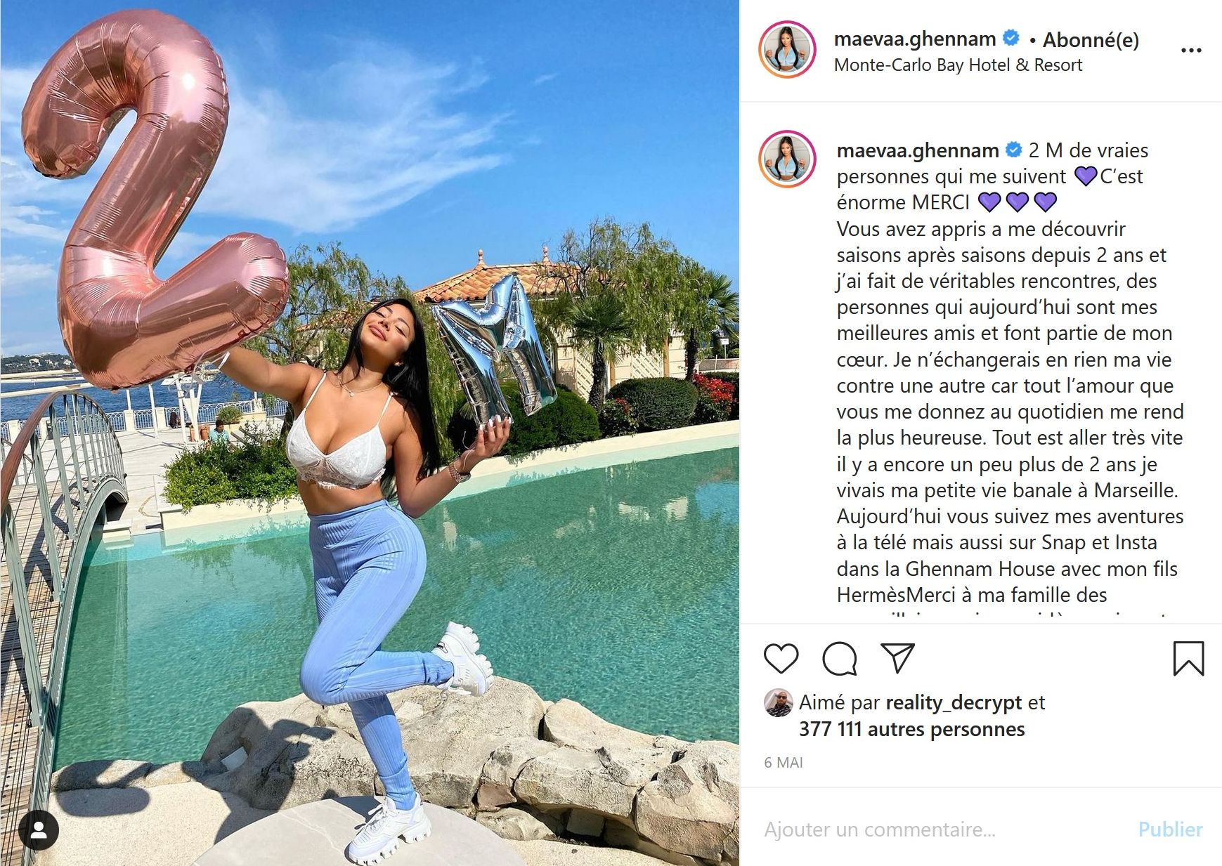 Maeva Ghennam : Son année 2020 en 10 photos Instagram