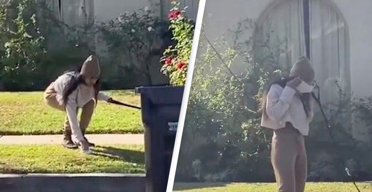 Mia Khalifa promène son chien @DR Mia Khalifa promène son chien @DR