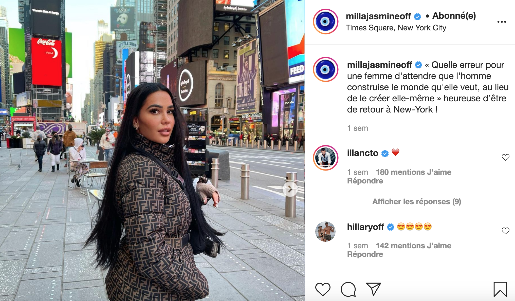  Milla Jasmine au nouvel an 2020 avec Mujdat Saglam et des amis @ Instagram