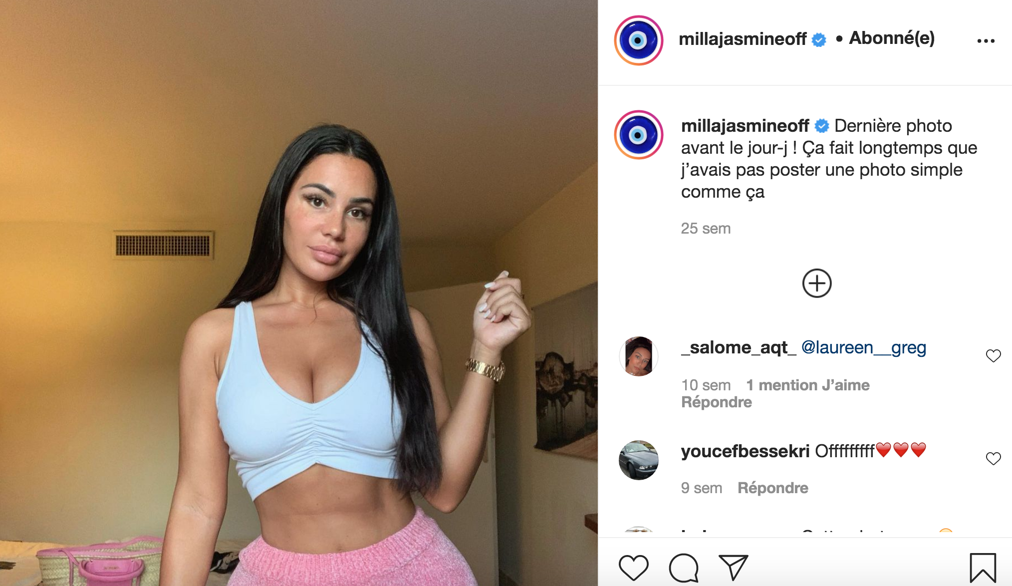  Milla Jasmine au nouvel an 2020 avec Mujdat Saglam et des amis @ Instagram