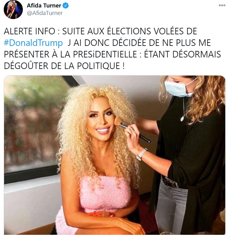 Afida Turner renonce finalement à la présidentielle de 2022... à cause de Donald Trump !