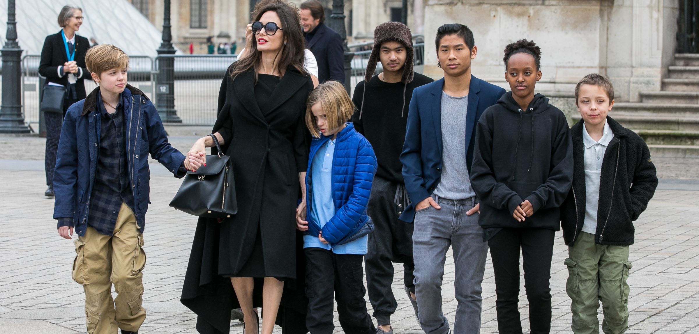 Brad Pitt Angelina Jolie et leurs enfants @Abaca