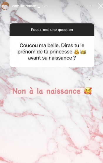 Camille Froment : À quelques jours de son accouchement, elle en dit plus sur le prénom de sa fille