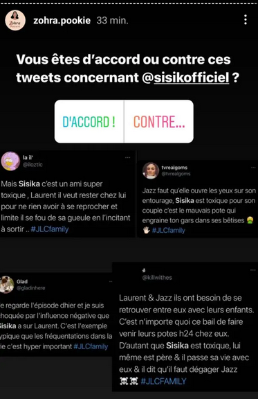Sisika (JLC Family) ami "toxique" de Jazz et Laurent ? Les internautes donnent leur avis