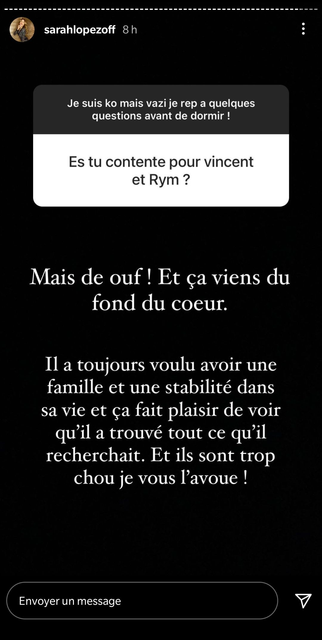 Vincent Queijo et Rym Renom parents : Sarah Lopez balance ce qu'elle pense de la nouvelle vie de son ex !