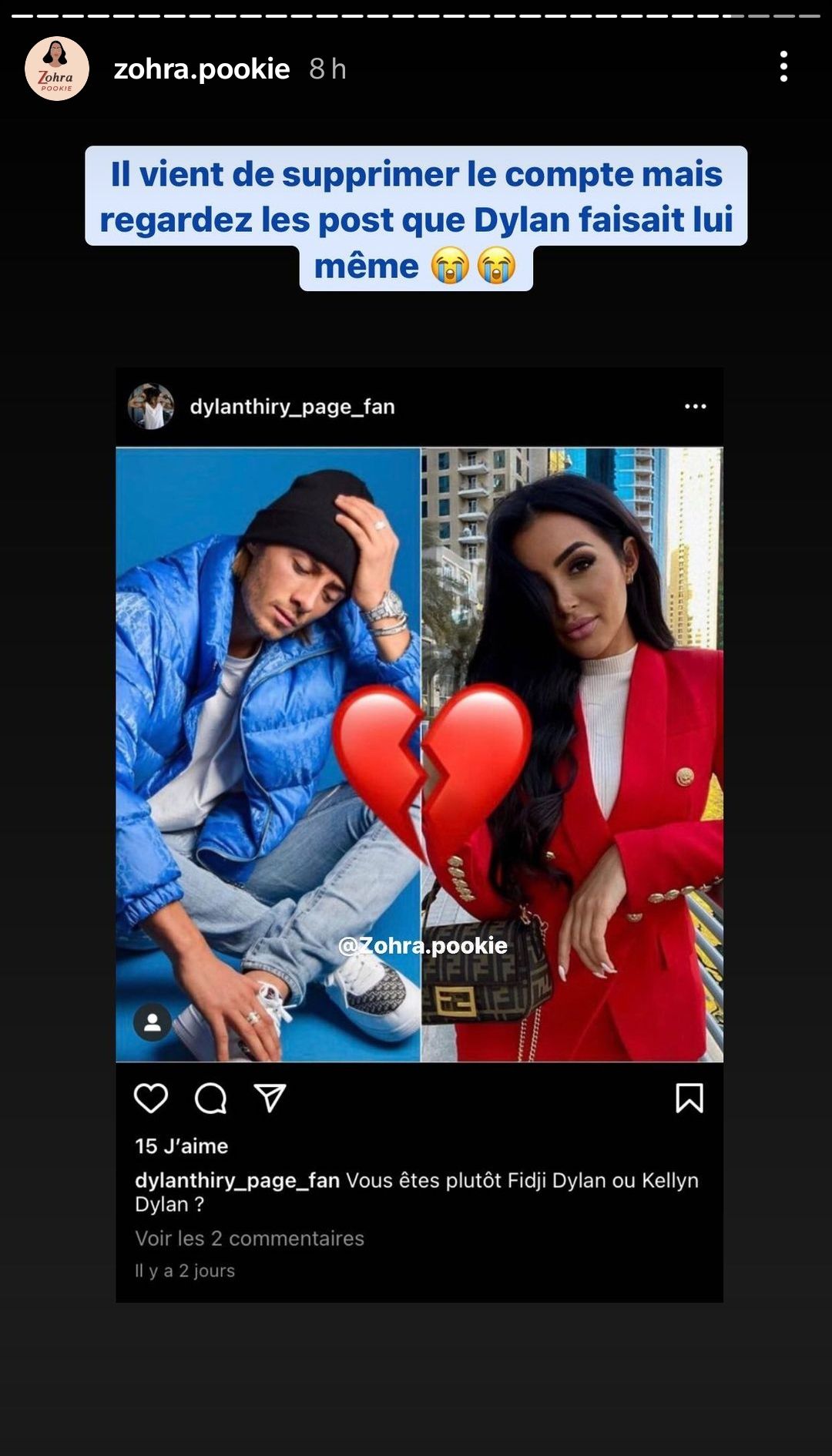  La déclaration de Dylan Thiry à son ex Fidji Ruiz @Instagram