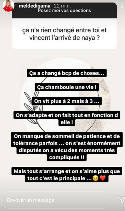 Mélanie Dedigama : Son couple fragilisé par la naissance de sa fille ?