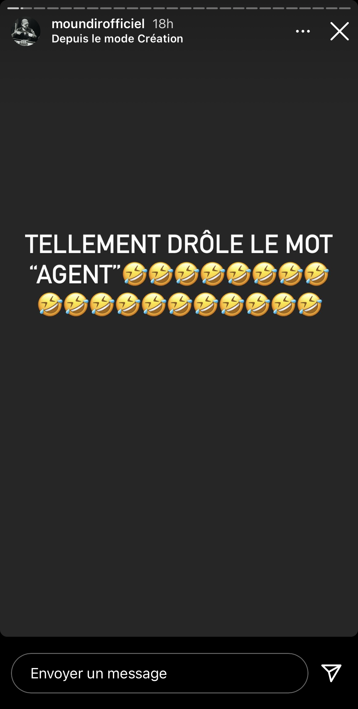 Moundir défend Carla Moreau en story @ Instagram Moundir défend Carla Moreau en story @ Instagram