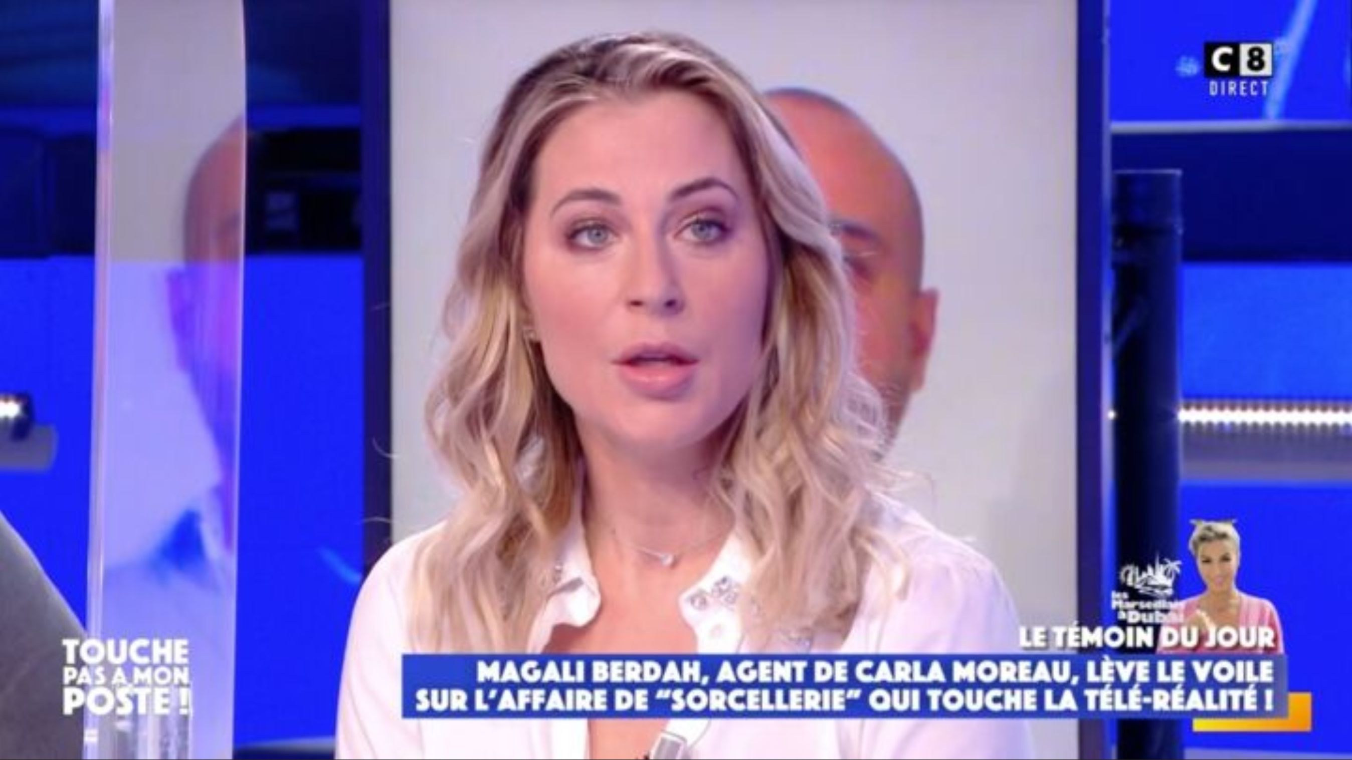  Magali Berdah s'exprimant sur l'affaire Carla Moreau dans TPMP @C8