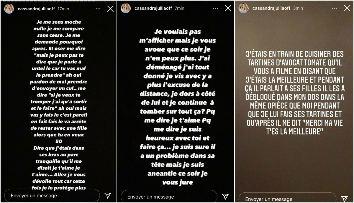  Cassandra révèle une nouvelle infidélité de Théo @Instagram