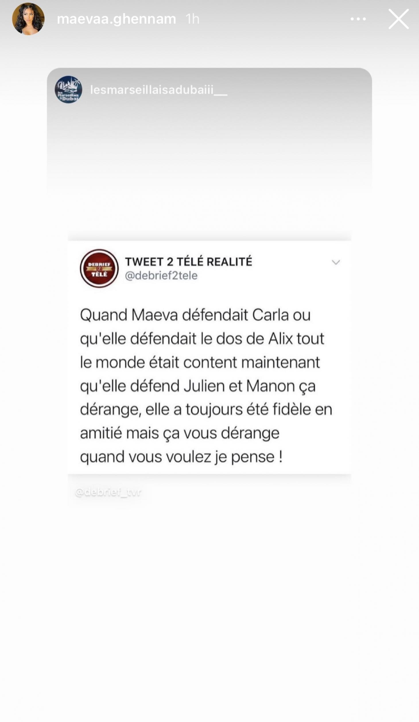  Maeva Ghennam répond aux haters @Instagram