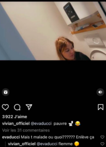 Vivian Grimigni (LVCB6) filme Eva Ducci aux toilettes et choque les internautes